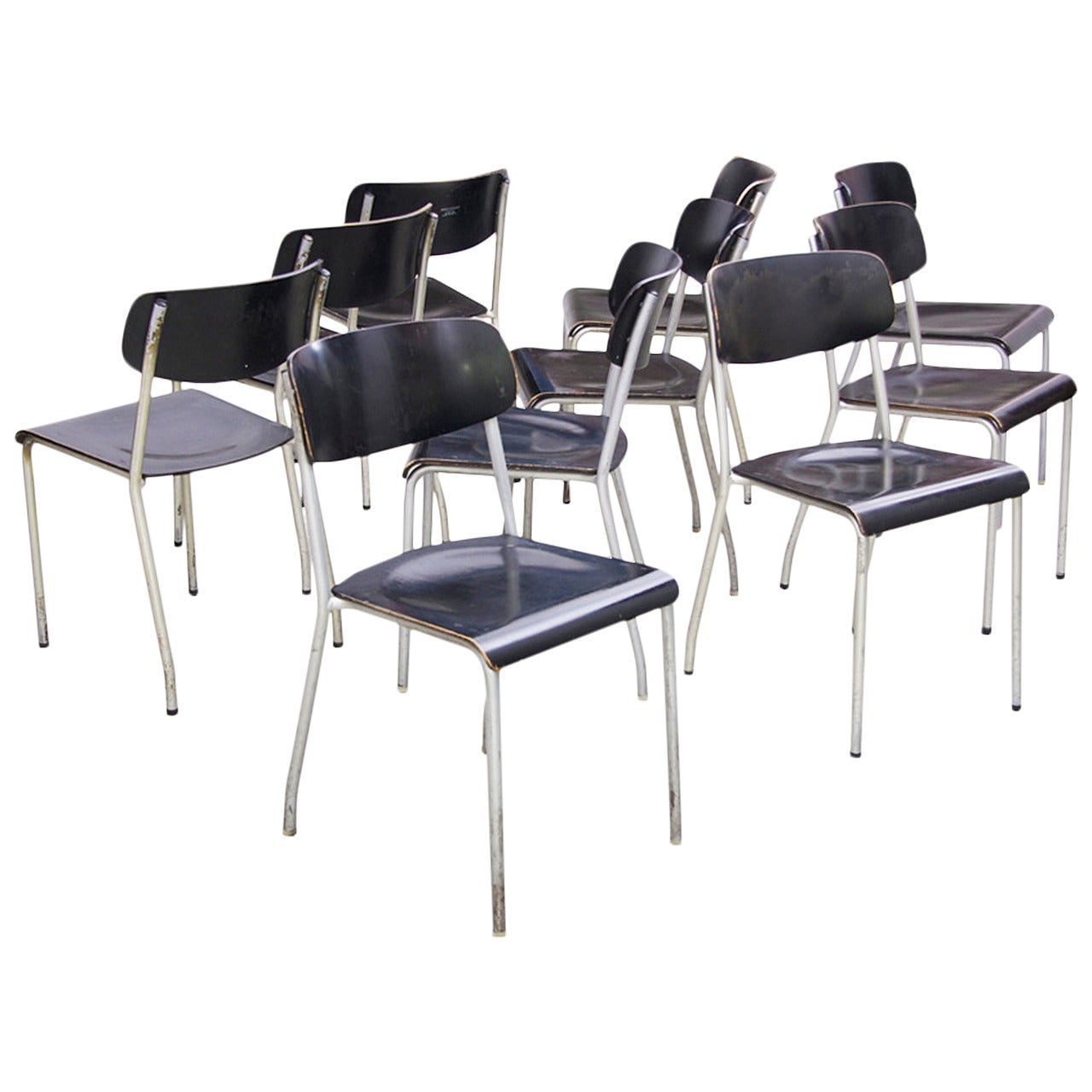 Set of Ten Eron Kramer Chairs for Ronneburger For Sale