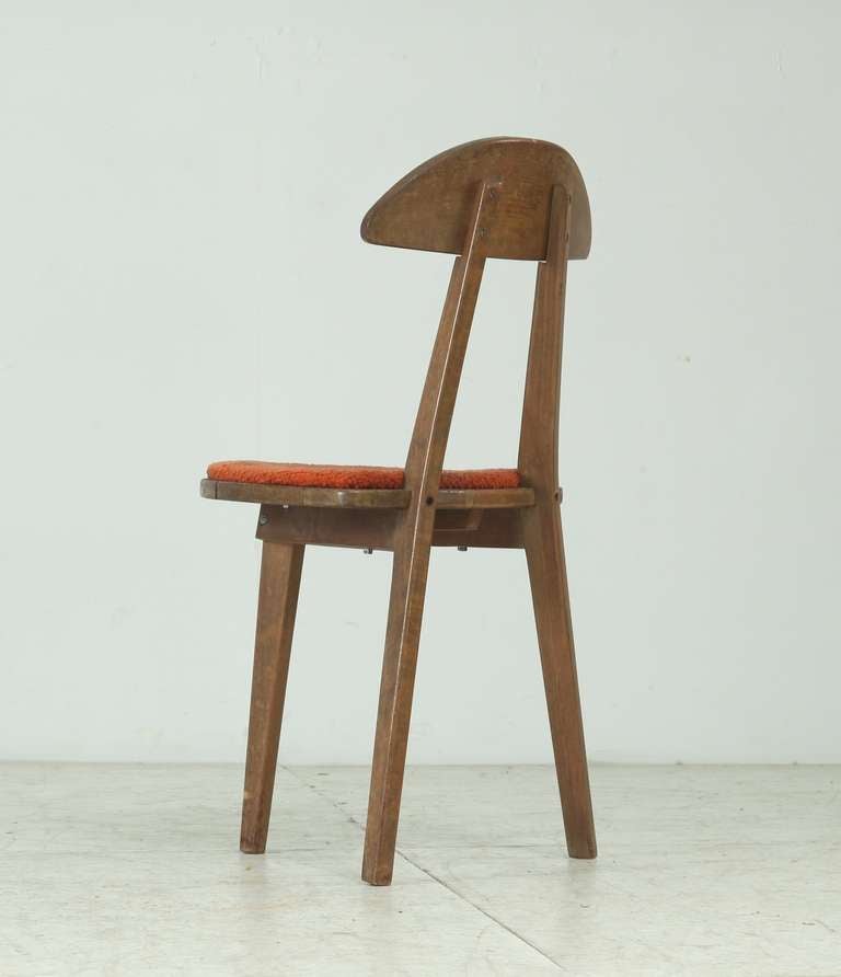 German Solid Wood 3 Legged Chair