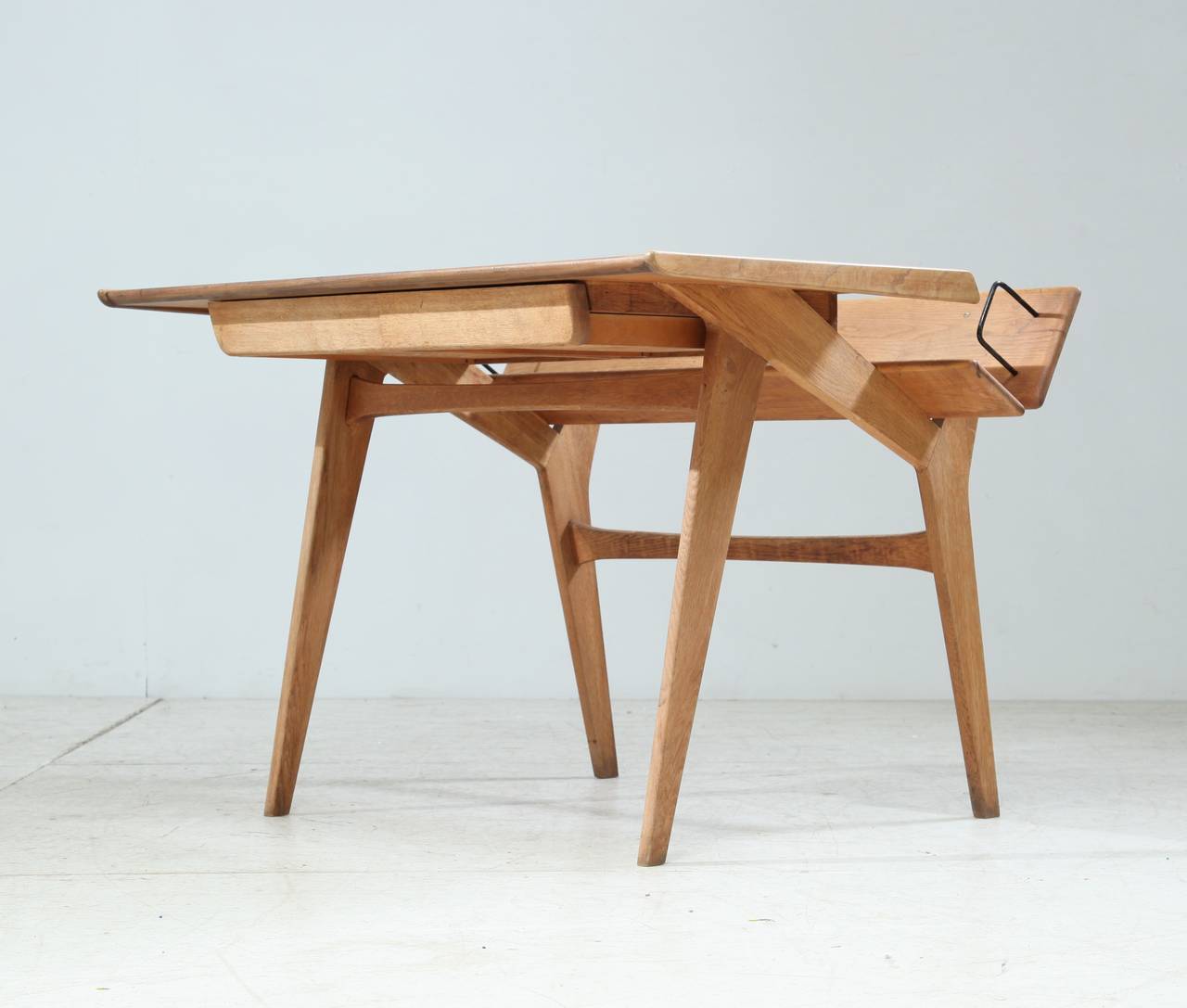 Mid-Century Modern Oak Desk or Secretaire by Hartmut Lohmeyer For Sale