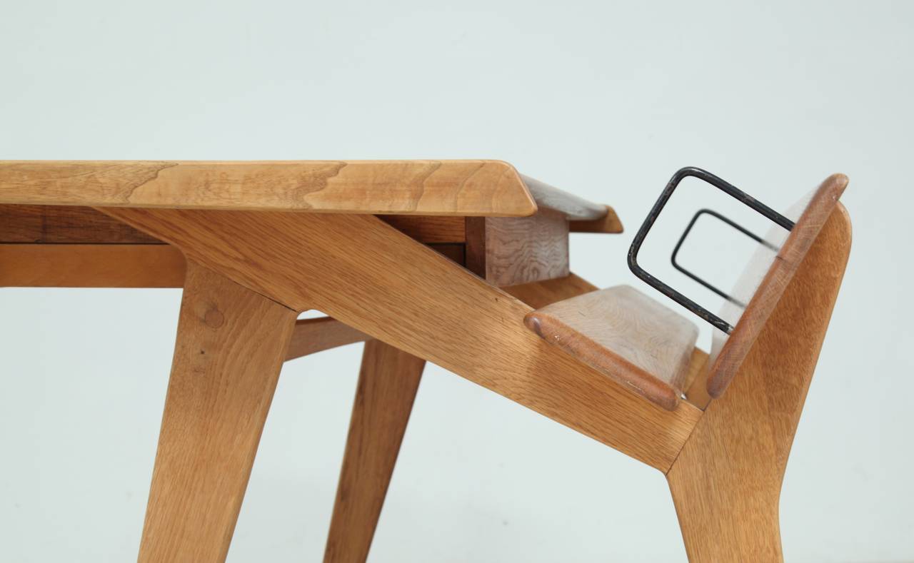 Oak Desk or Secretaire by Hartmut Lohmeyer For Sale 1
