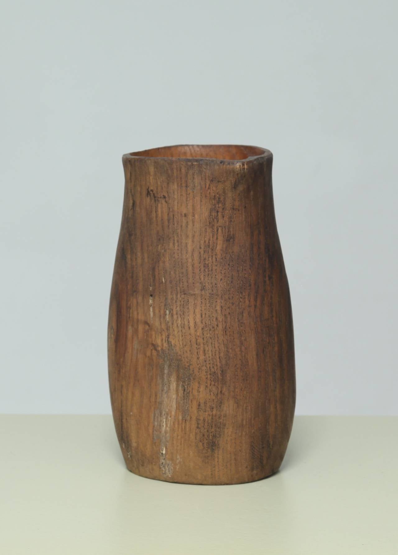 wooden water pitcher