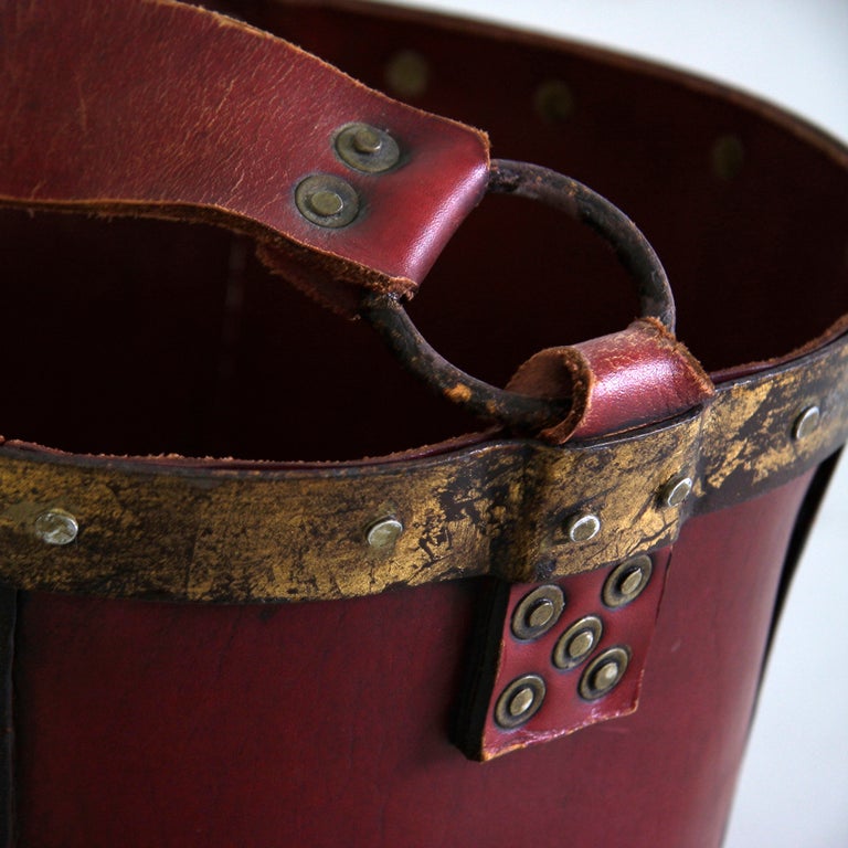 Jacques Adnet Firewood Bucket by Hermès