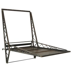 Exceptional Industrial steel twinbed by Wolfgang Laubersheimer