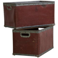Used Pair Suroy Industrial Storage Boxes France