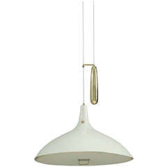 Paavo Tynell Pendant With Counterweight And Silk Diffuser