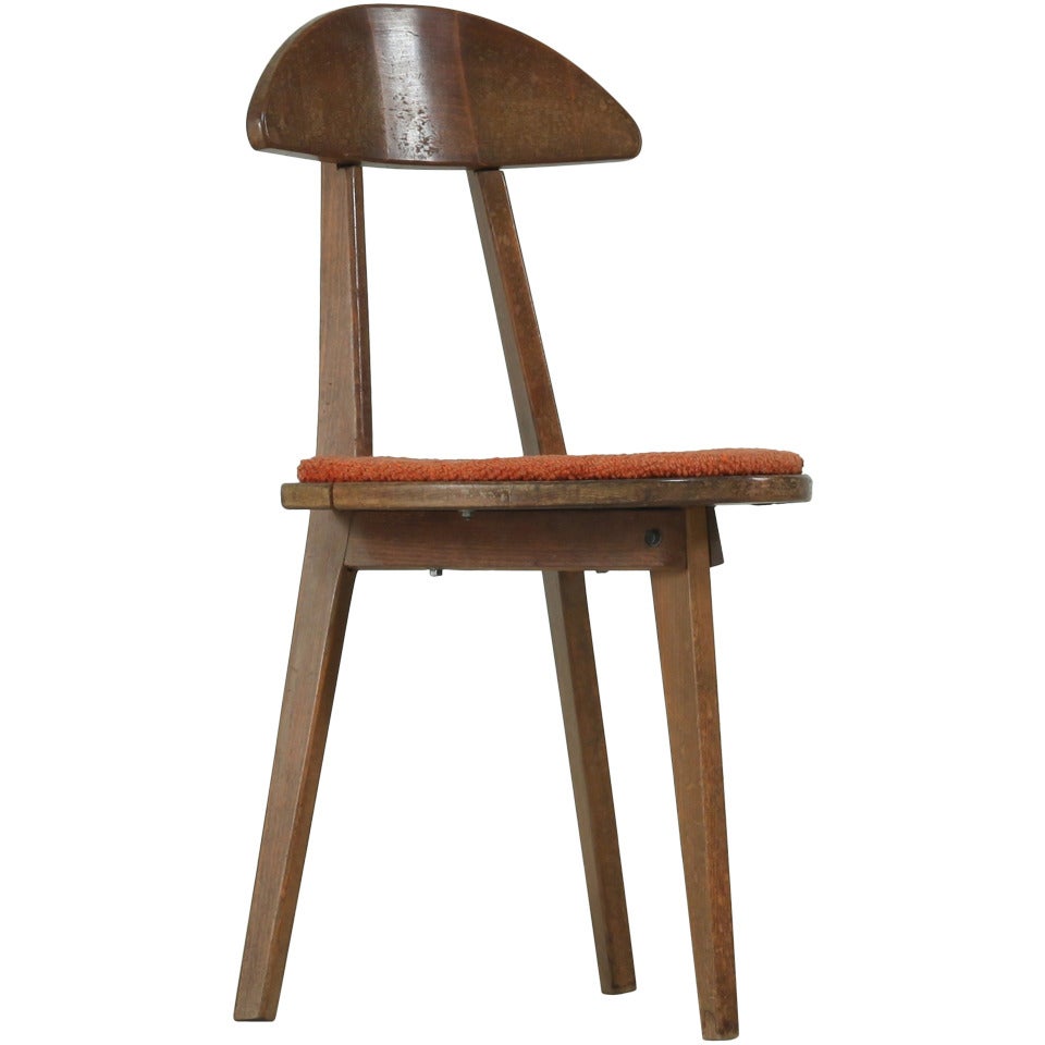 Solid Wood 3 Legged Chair