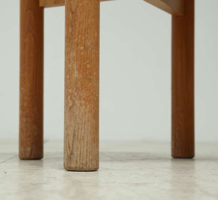 Charlotte Perriand Oak and Reed Stool For Meribel, France In Good Condition For Sale In Maastricht, NL