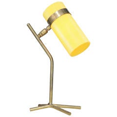 French 1950s Yellow Table Lamp, Manner of Boris Lacroix and Pierre Guariche