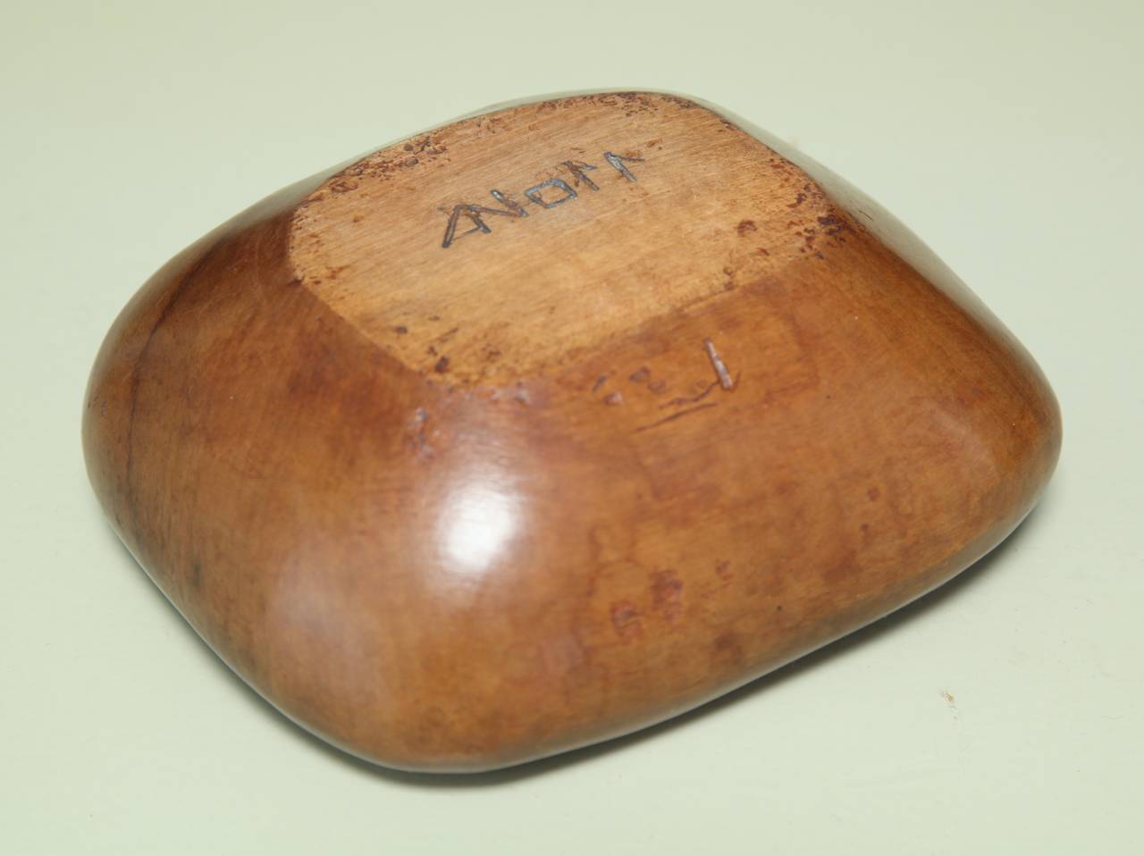Carved Wooden Bowl by Alexandre Noll, Signed For Sale