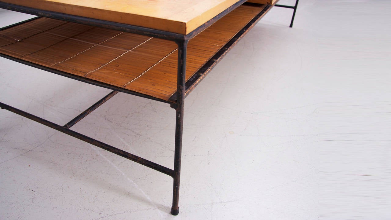 Mid-20th Century Paul Mccobb Planner Group Wrought Iron Coffee Table for Winchendon For Sale