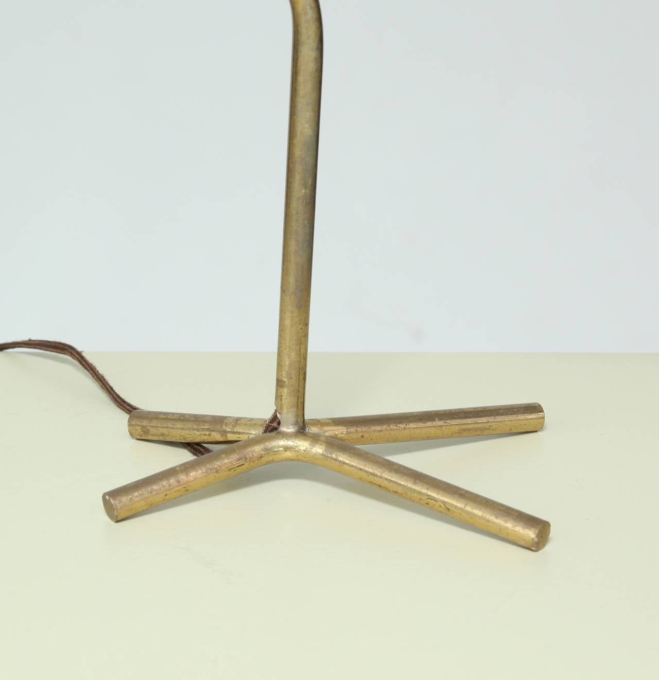 Mid-20th Century French 1950s Yellow Table Lamp, Manner of Boris Lacroix and Pierre Guariche For Sale