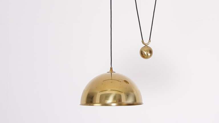 Florian Schulz Posa Counterweight Pendant Lamp In Brass