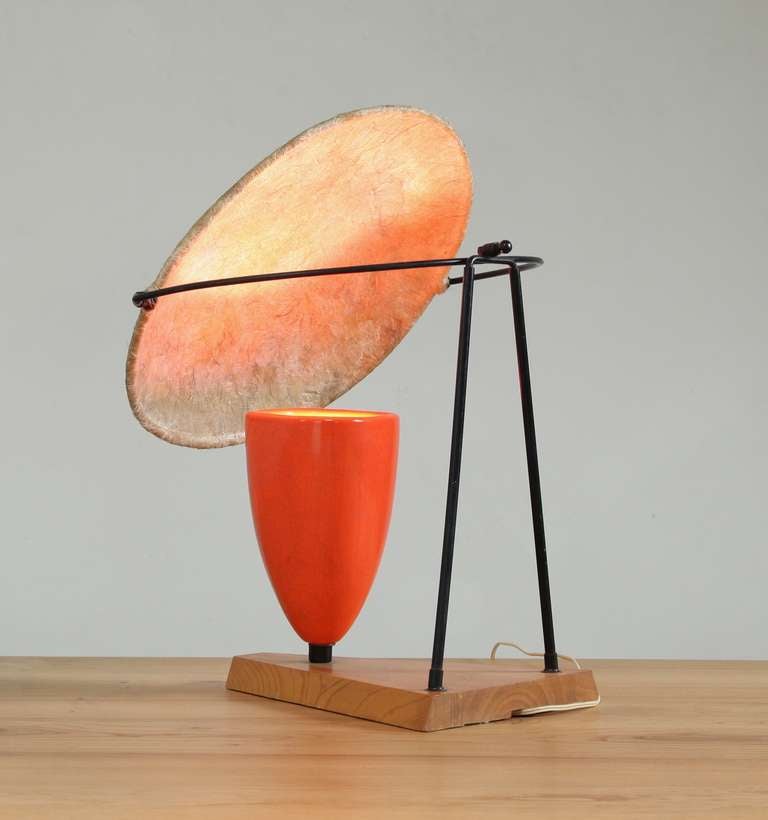 Red Table Top Model Of The Bobrick Control Light. American, 1950s For