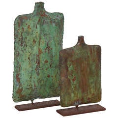 Pair of Marcello Fantoni Copper Vases Italy 1960s