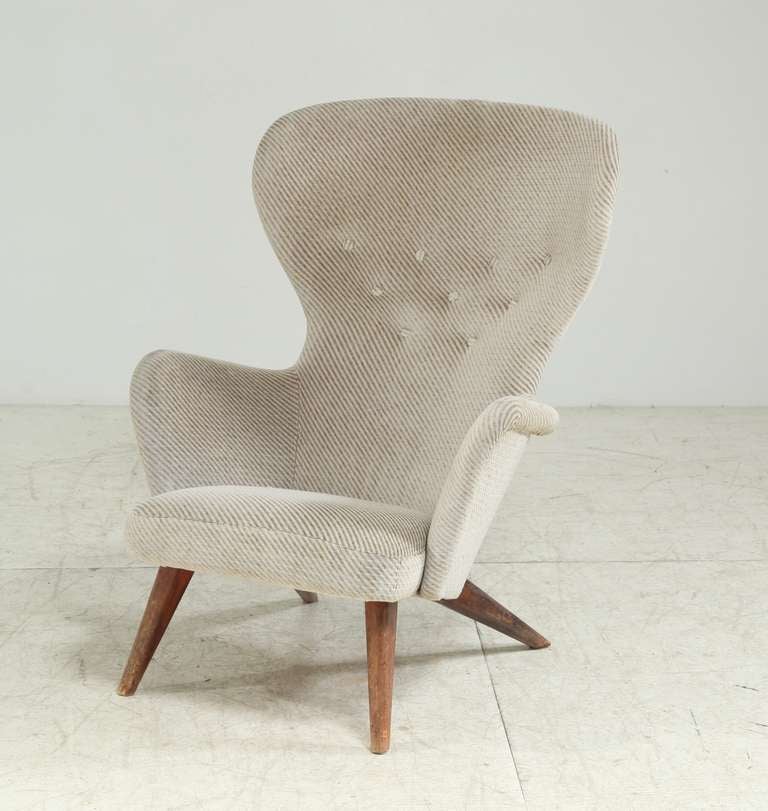 High Back Lounge Chair by Swedish Designer Gustav Hiort af Ornas for Gösta Westerberg In Good Condition In Maastricht, NL