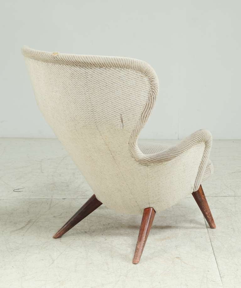 Mid-20th Century High Back Lounge Chair by Swedish Designer Gustav Hiort af Ornas for Gösta Westerberg