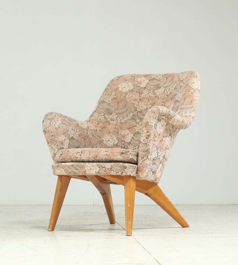 Mid-20th Century Carl-Gustav Hiort af Ornas Lounge Chair, Sweden, 1950s For Sale