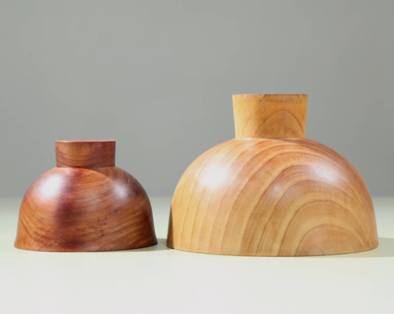 American Pair of Ed Miller Turned Wood Studio Bowls For Sale