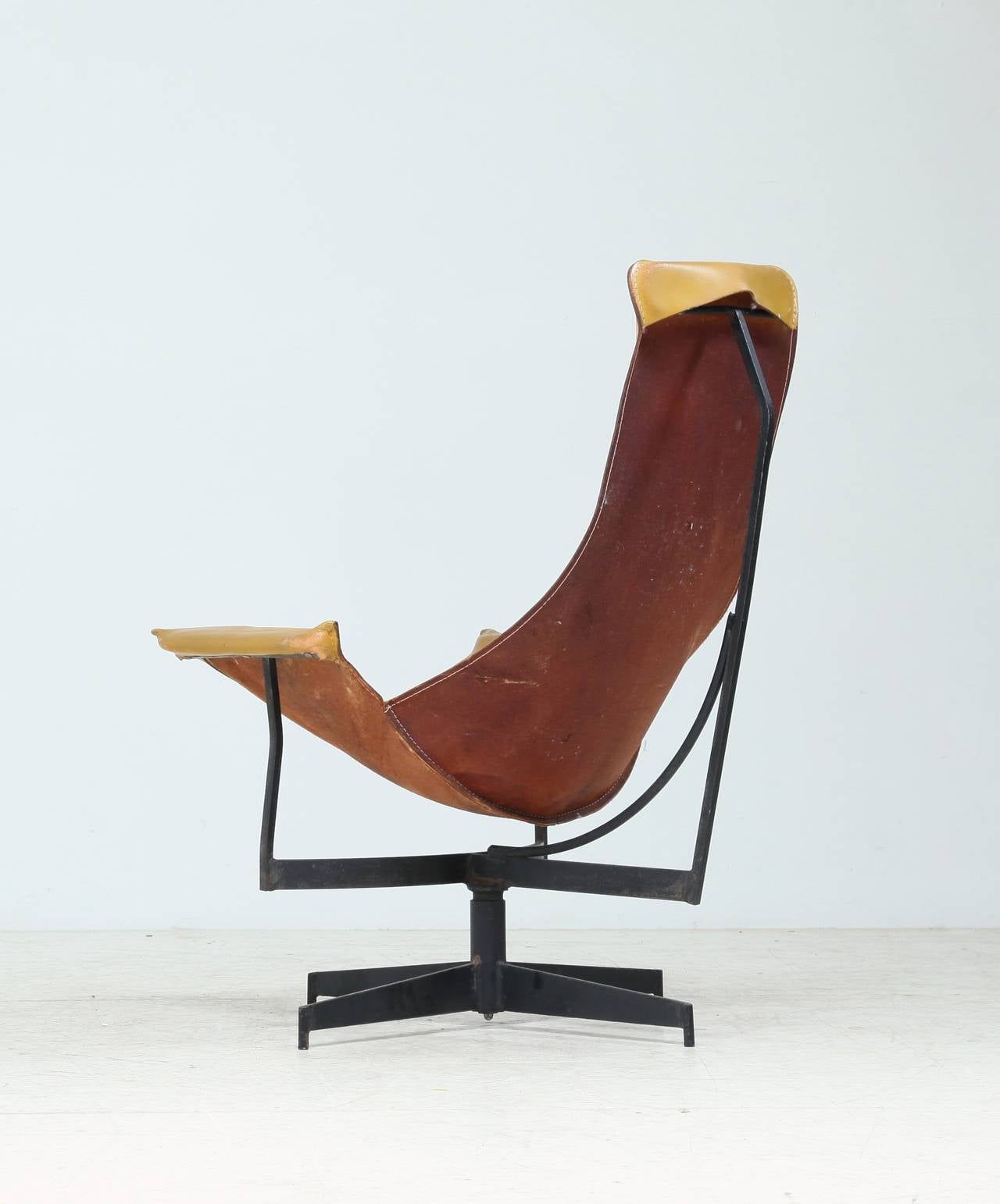 American Leather Crafter Lounge Chair in Brown