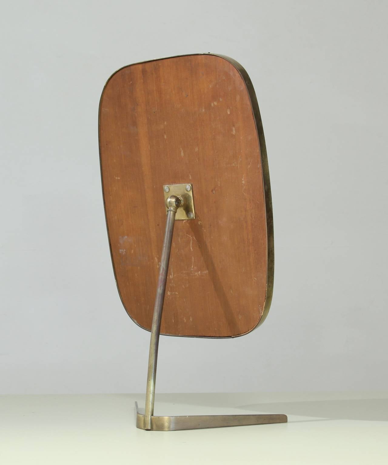 Mid-Century Modern Brass Vanity Mirror