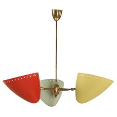 Stilnovo Chandelier With 3 Coloured Shades That Can Face Up Or Down
