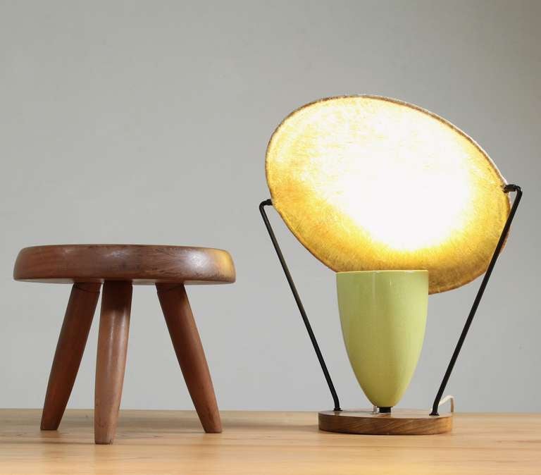 Ceramic Yellow Table Top Model Of The Bobrick Control Light. American, 1950s For Sale