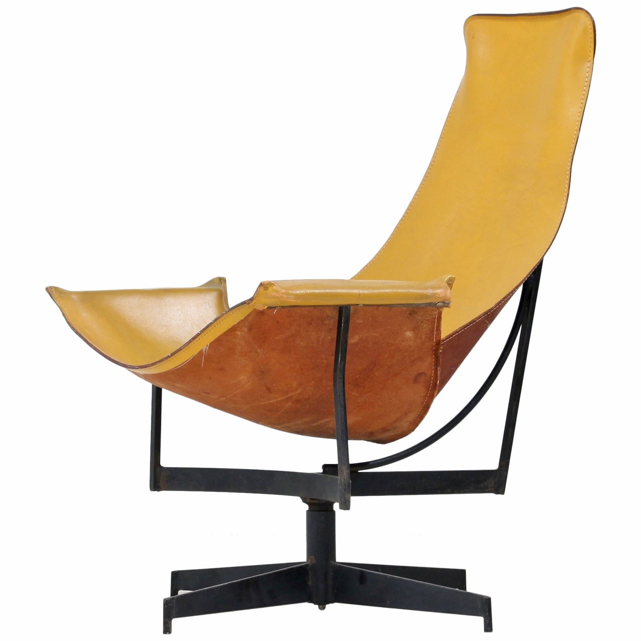 Leather Crafter Lounge Chair in Brown