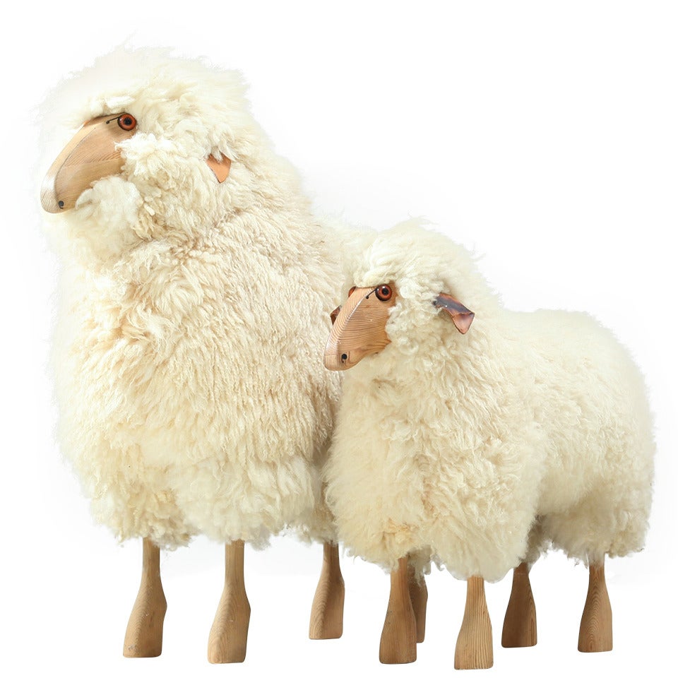 Pair of Decorative Sheep