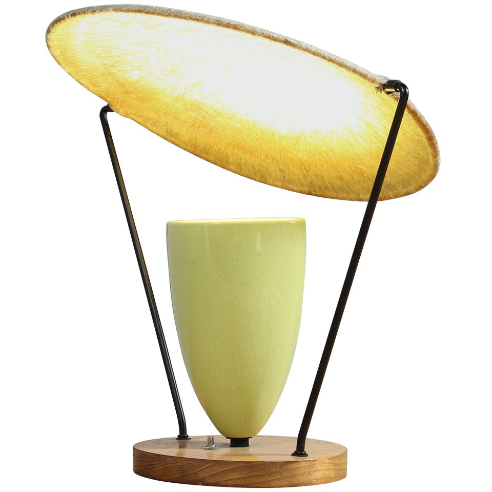 Yellow Table Top Model Of The Bobrick Control Light. American, 1950s For Sale