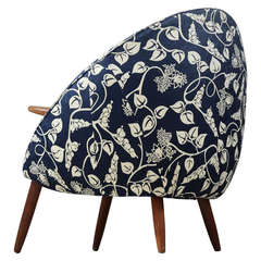 Blue And White Nanna Ditzel Side Chair