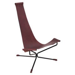 Dan Wenger Lotus Chair in Leather and Metal