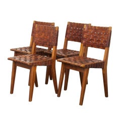 Set of four Jens Risom 666W chair