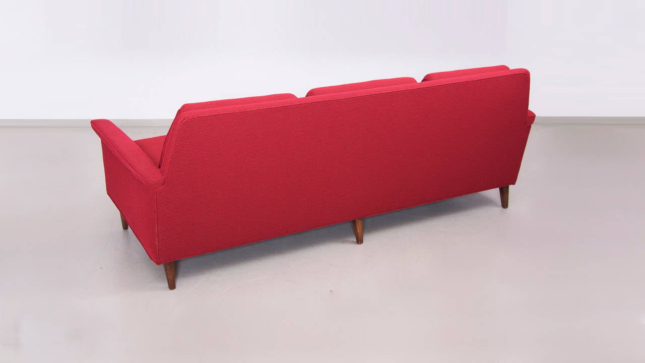 American Kipp Stewart Sofa in Red by Drexel For Sale
