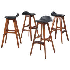 Set of four Erik Buck barstools