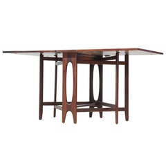 Scandinavian Rosewood Drop-Leaf Gateleg Table 11