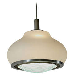 Lumi Pendants With Facet Cut Glass - 4 Available. Italy, 1960s