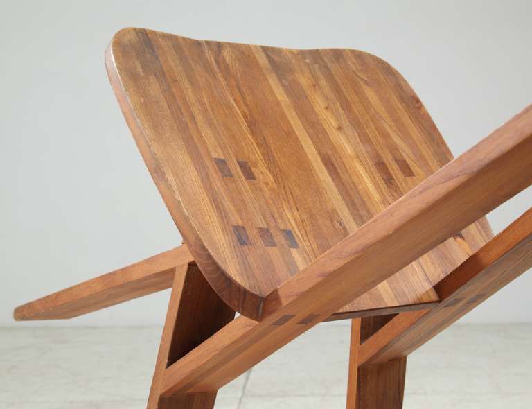 Late 20th Century Pair 'S45' chairs by Pierre Chapo For Sale