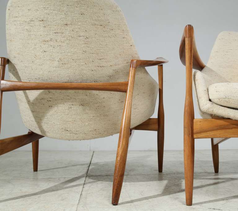 A Pair Of Scandinavian Lounge Chairs 1