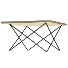 Wirebased Sidetable With Large  Ceramic Tile Top