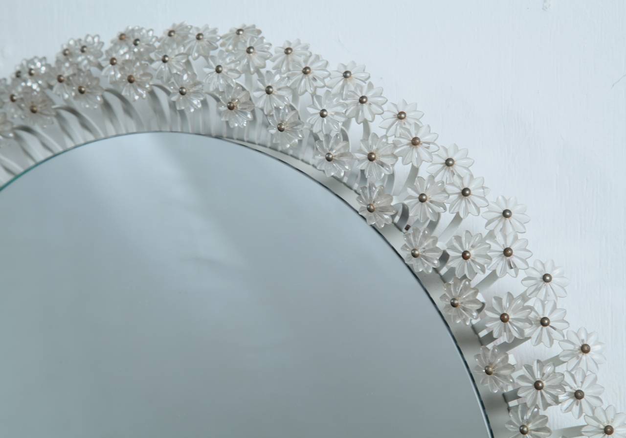 Round Backlit Mirror by Emil Stejnar for Rupert Nikoll, Austria, 1950s In Good Condition For Sale In Maastricht, NL