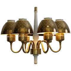 Small Hans-Agne Jakobsson Chandelier In Brass For Markaryd