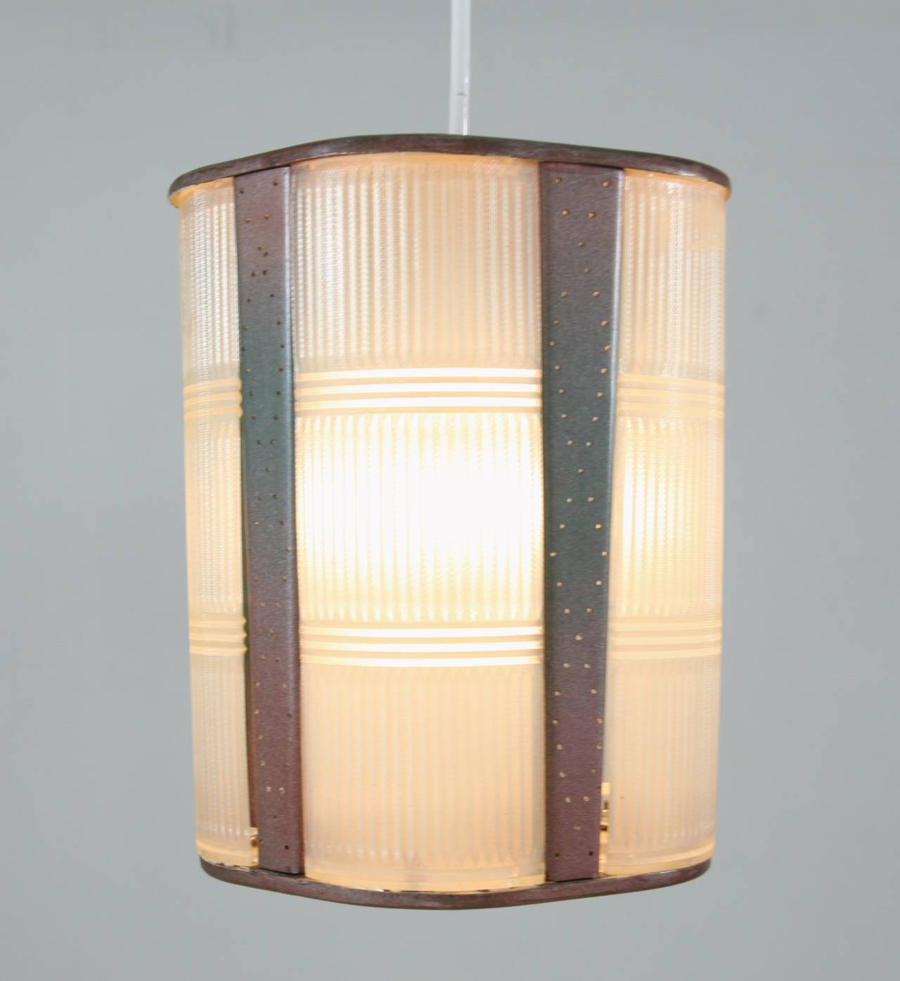 Brass and Plexiglass Lantern Attributed to Lisa Johansson-Pape, Finland, 1950s In Good Condition For Sale In Maastricht, NL