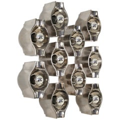 Silver Painted Ceramic Wall Appliques (13 Pcs Available)