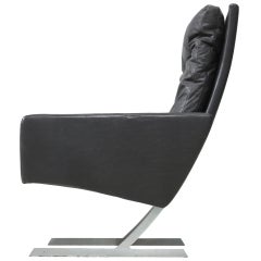 Sedia BO 701 con schienale alto di Preben Fabricius in pelle marrone, Germania, 1970