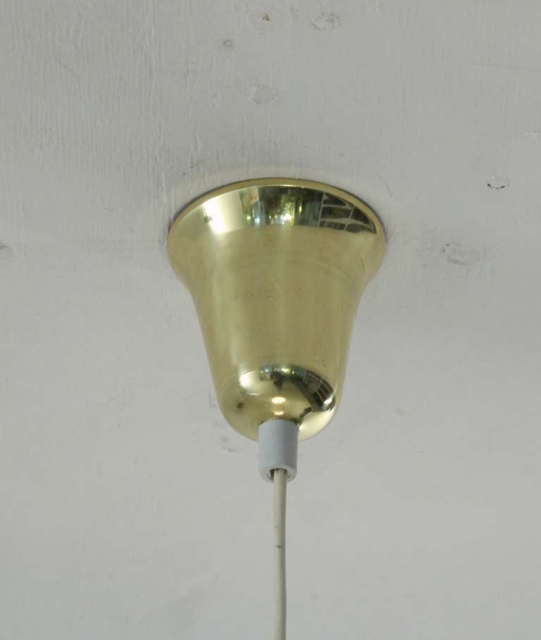 Mid-20th Century Pendant in Metal and Brass in the Manner of Paavo Tynell, Finland, 1950s For Sale