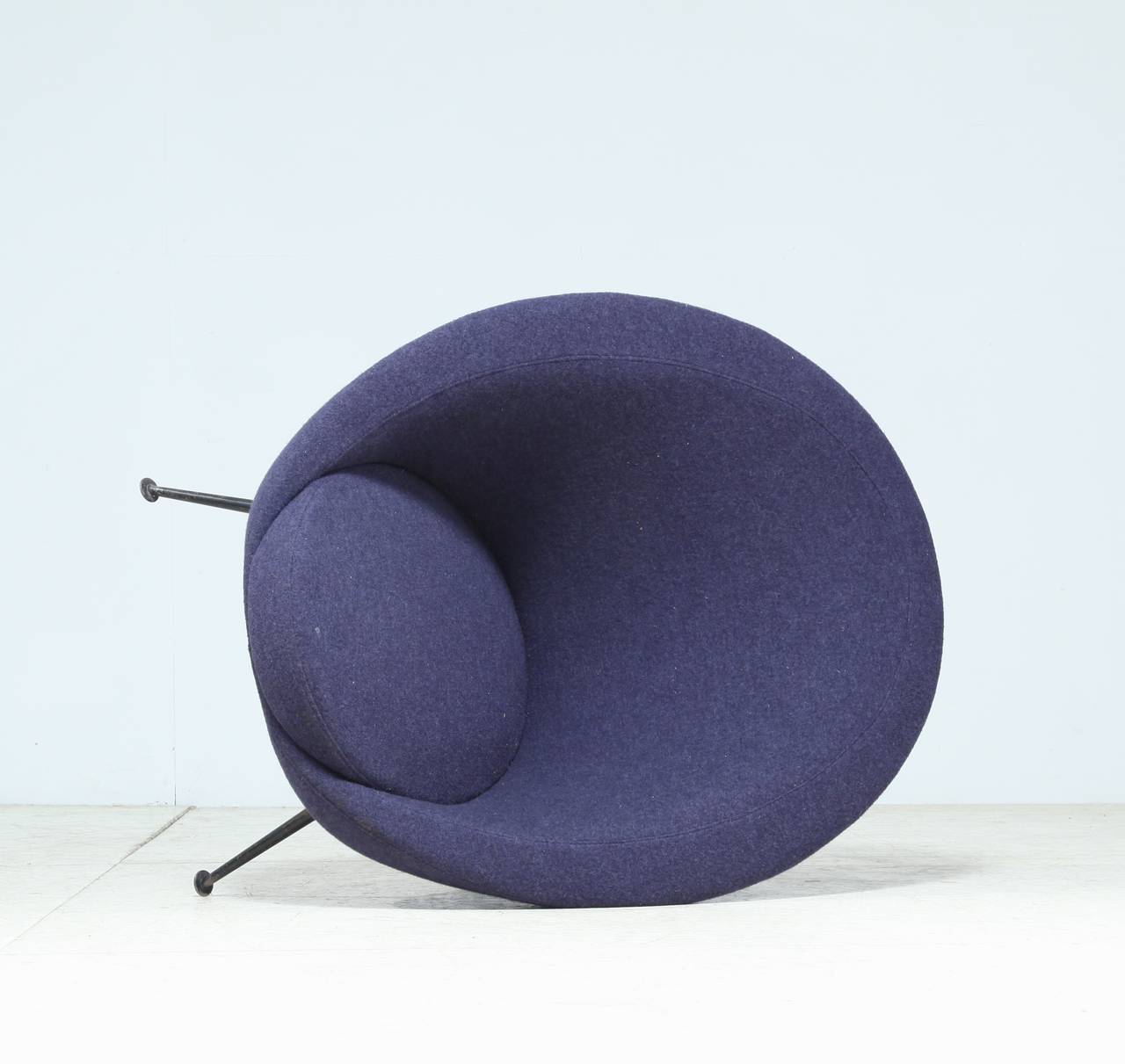 Fabric Rare Ico Parisi Egg Chair Model 813 in Original Upholstery, Cassina, Italy, 1950 For Sale