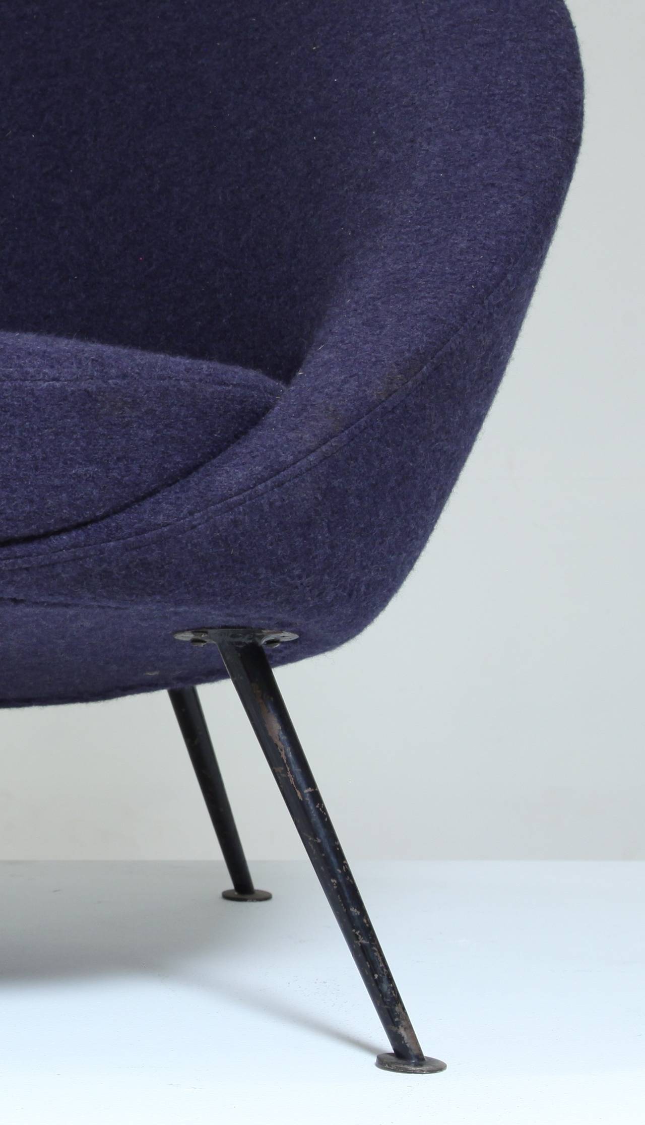 Rare Ico Parisi Egg Chair Model 813 in Original Upholstery, Cassina, Italy, 1950 For Sale 1