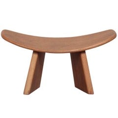 Alain Gaubert Stool / Neckrest in beech Plywood