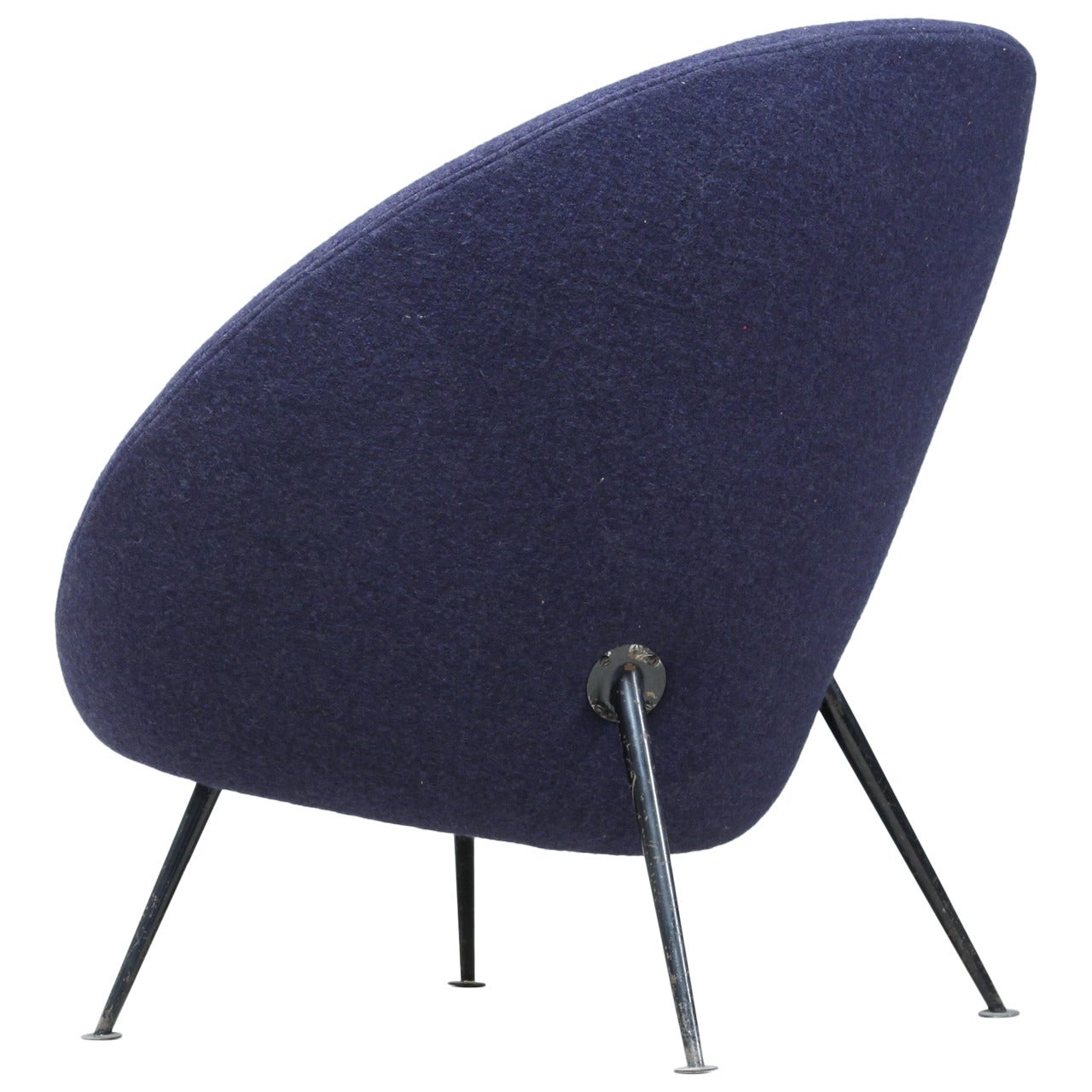 Rare Ico Parisi Egg Chair Model 813 in Original Upholstery, Cassina, Italy, 1950 For Sale