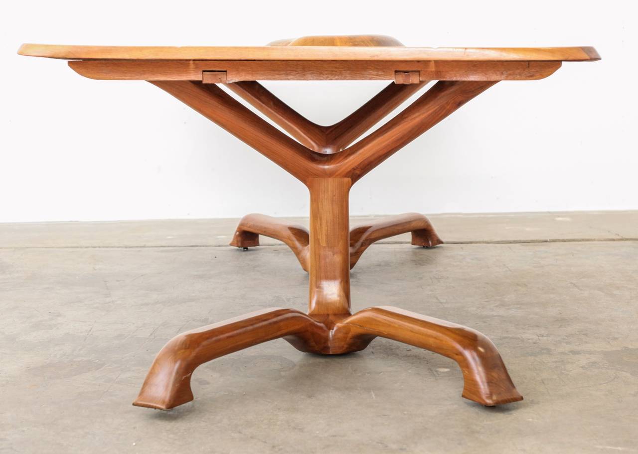 American Craftsman Ejner Pagh Sculptural Walnut Table, USA, 1974 For Sale